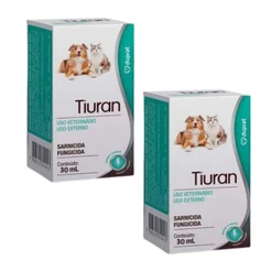 02 Tiuran Solução 30ml Sarnicida Fungicida Duprat