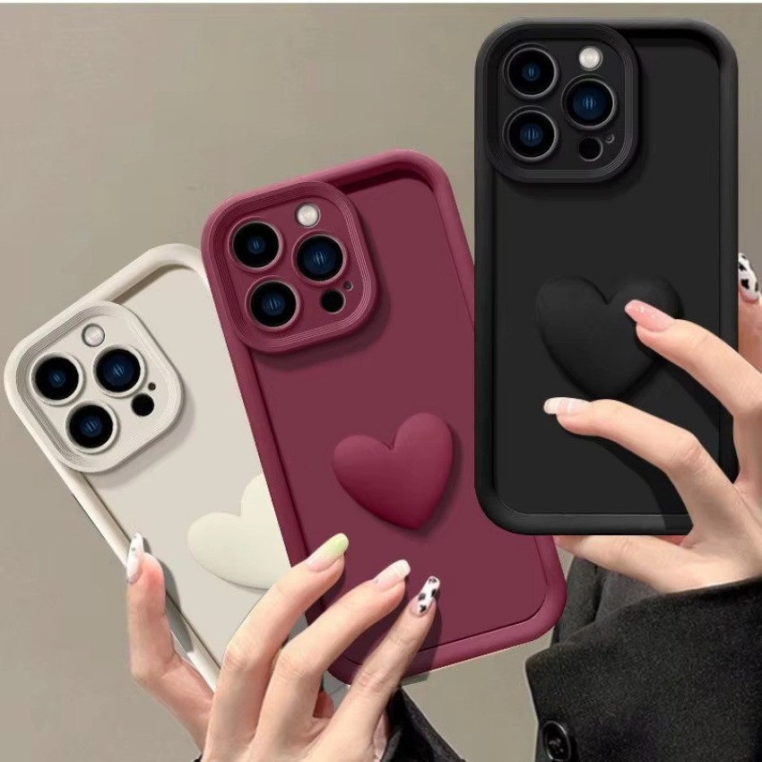Para OPPO Reno 13 12 Pro 13F 12F 11F Encontrar X8 A3 A3X A40 3d Amor Coração Caso De Telefone Pacote Completo Fosco Anti