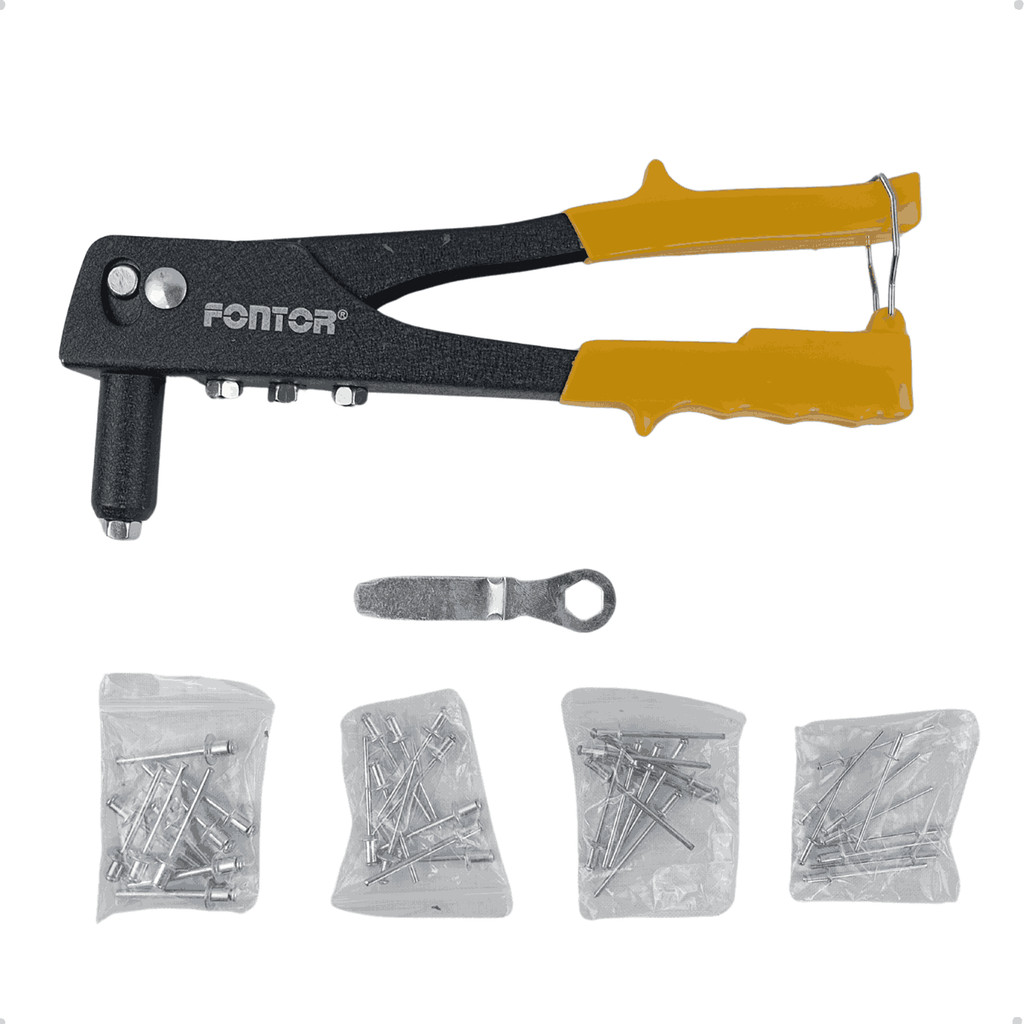 Rebitador Manual 10 Polegadas 2,4 A 4,8mm Profissional 4 Bicos Remachadora manual industrial