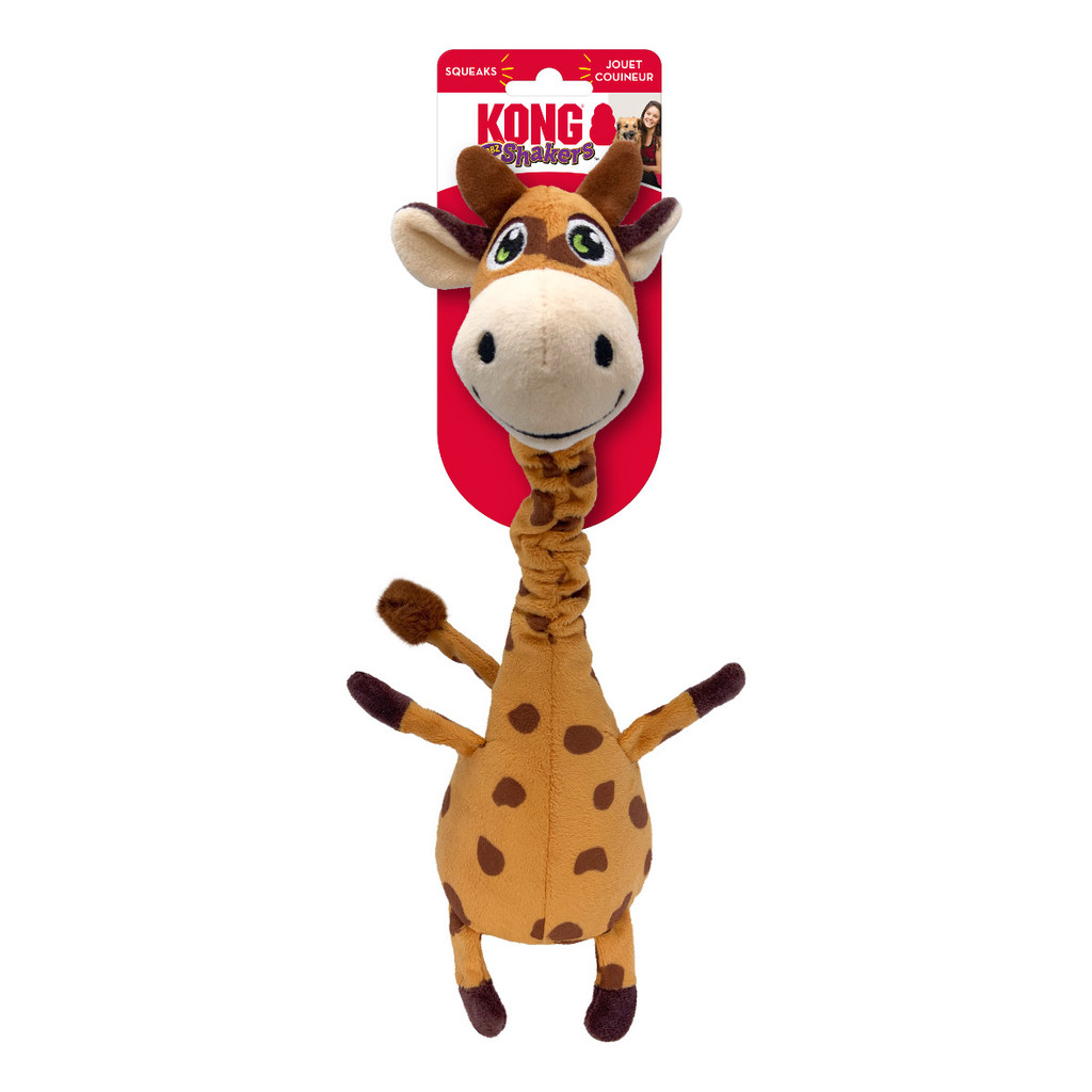 Brinquedo De Pelúcia Para Cachorro Kong Shakers Girafa Medio