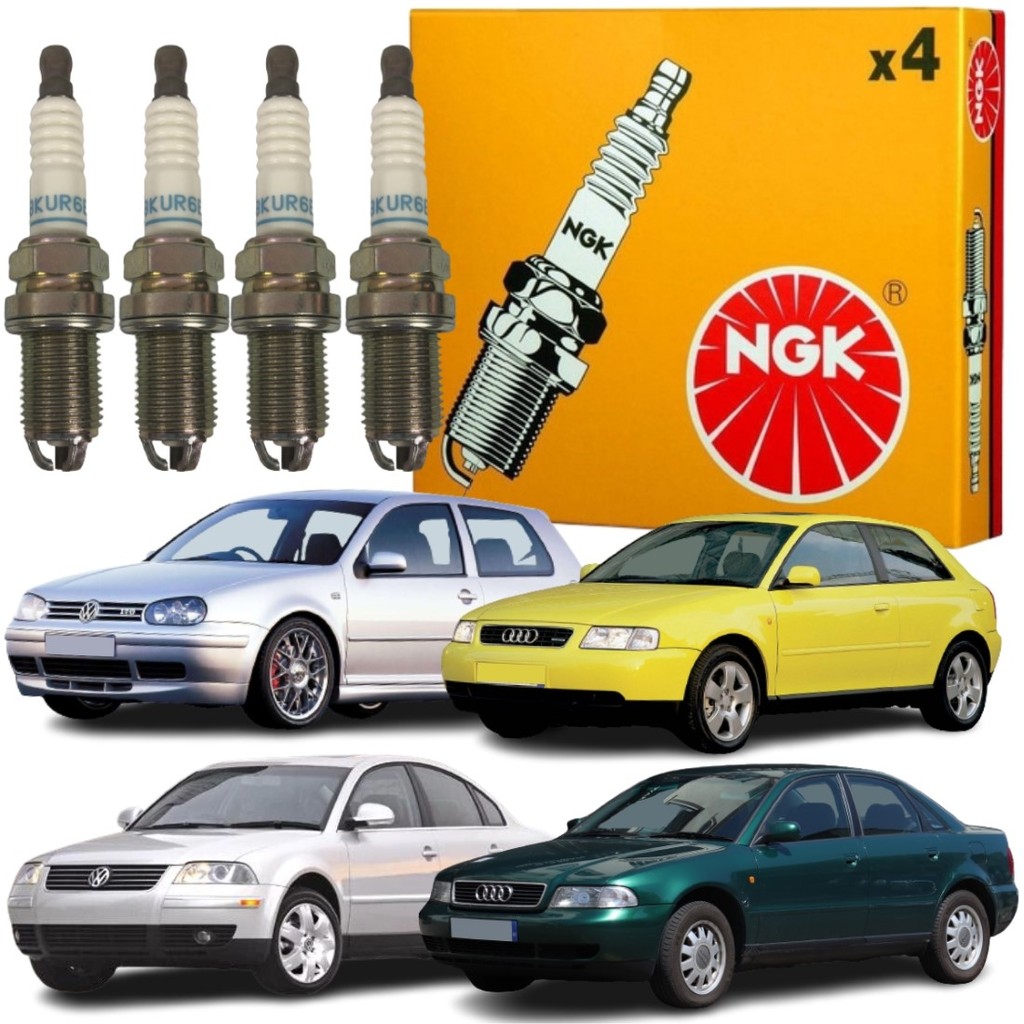 Jogo Vela Ignição Ngk Audi A3 A4 Golf 1.8 20v Turbo