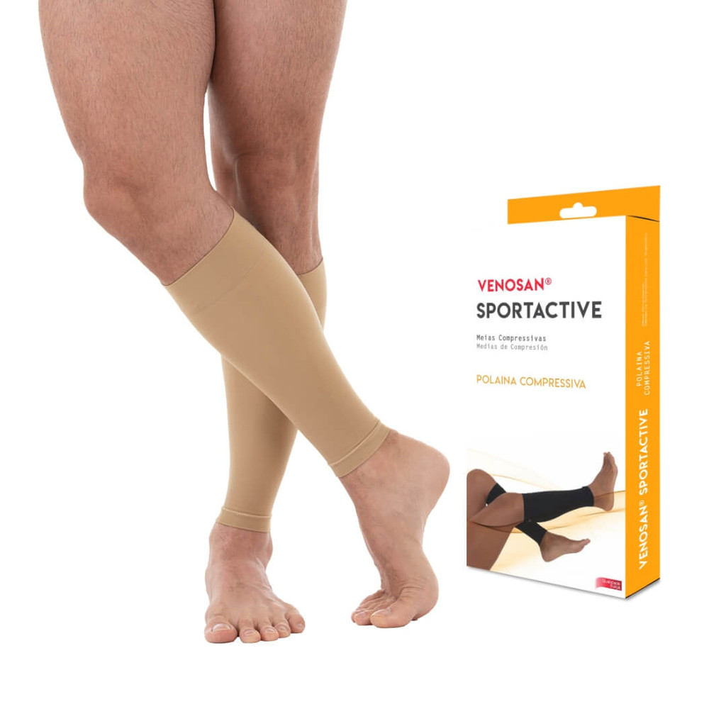 Polaina Venosan Sportactive 20-30 mmHg Cor Bege em Oferta na Shopee
