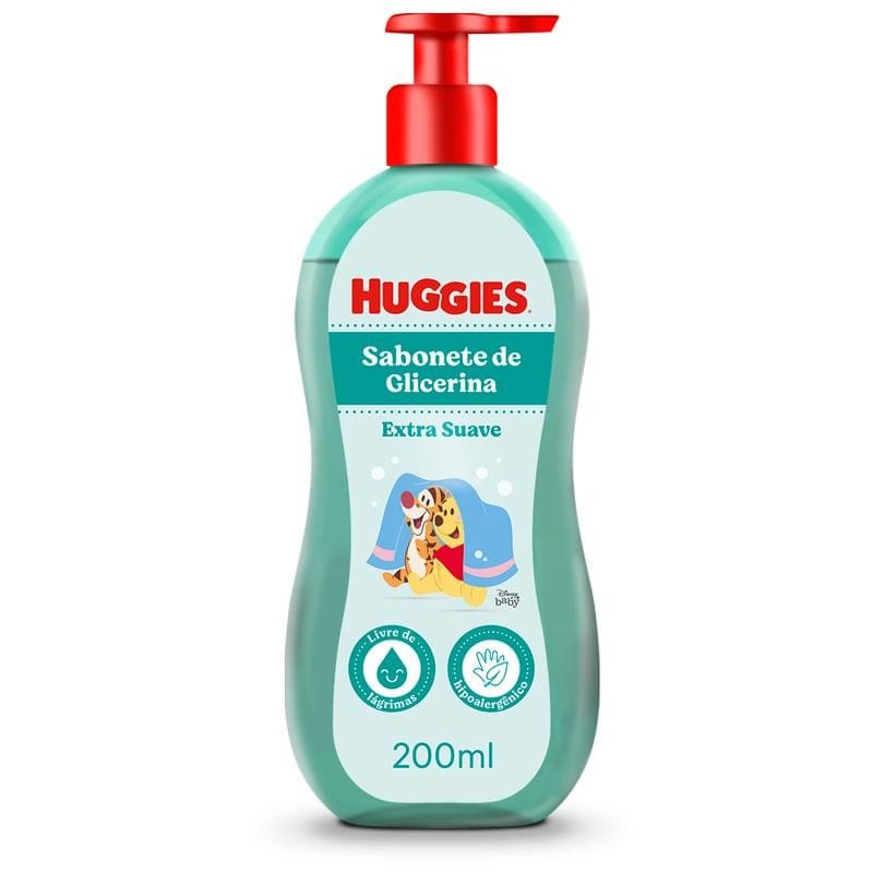 Sabonete Líquido Huggies Extra Suave 200ml em Oferta na Shopee