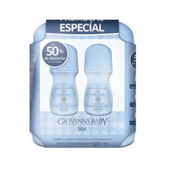 kit Desodorante Roll-On Giovanna Baby Blue 2 Unidades 50ml Cada