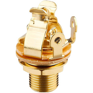 Jack Multi Contato P10 Dourado Mono Para Violão Guitarra Baixo