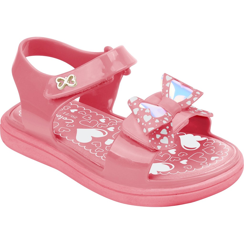 Sandália Papete Infantil WorldColors Lolipop - Coral em Oferta na Shopee