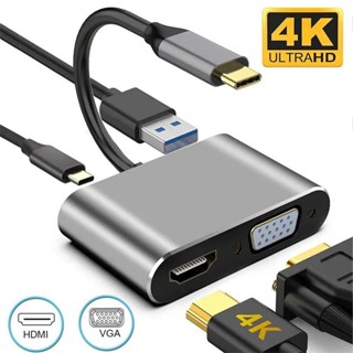 Adaptador Usb 3.0 Tipo C Hdmi 4k Vga 5 In1 Para Macbook Otg em Oferta na Shopee