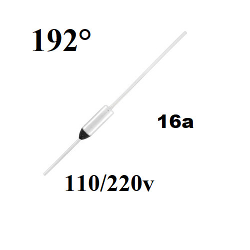 10 Pçs Fusível Térmico 192°c Graus 16a 110/250v Para Diversos Eletrodomésticos
