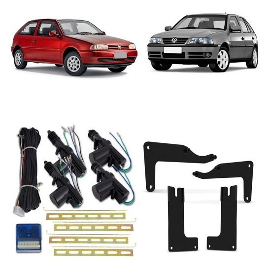 Kit  de Travas Elétricas Específicas Gol G2 G3 G4 4 Portas  suporte trava eletrica em Oferta na Shopee
