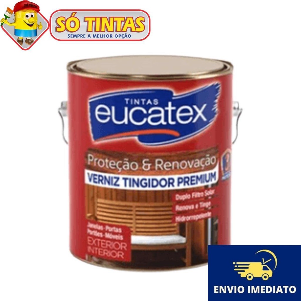 Verniz Tingidor Brilhante Eucatex 3,6L Proteção e Renovação Uso Interno e Extern