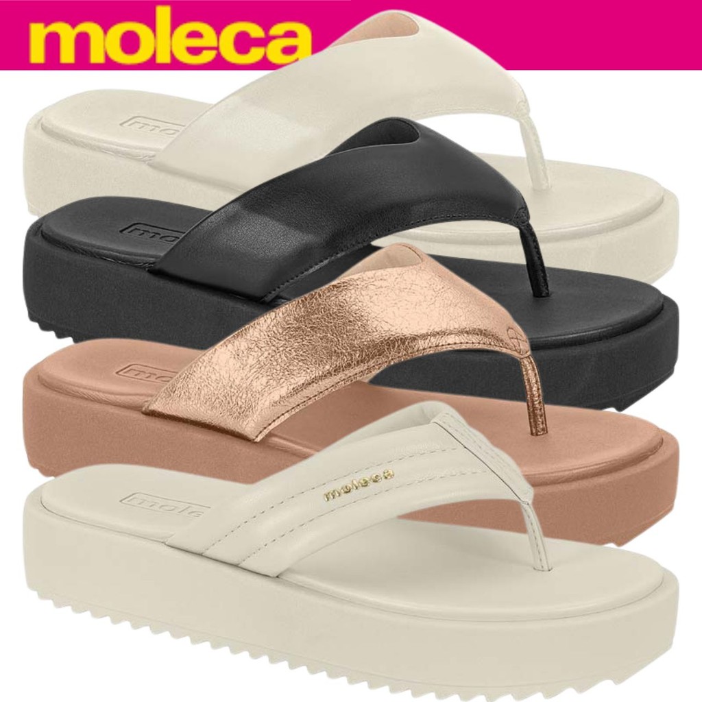 Tamanco Chinelo Dedo papete Moleca Plataforma Branco Preto ORIGINAL em Oferta na Shopee