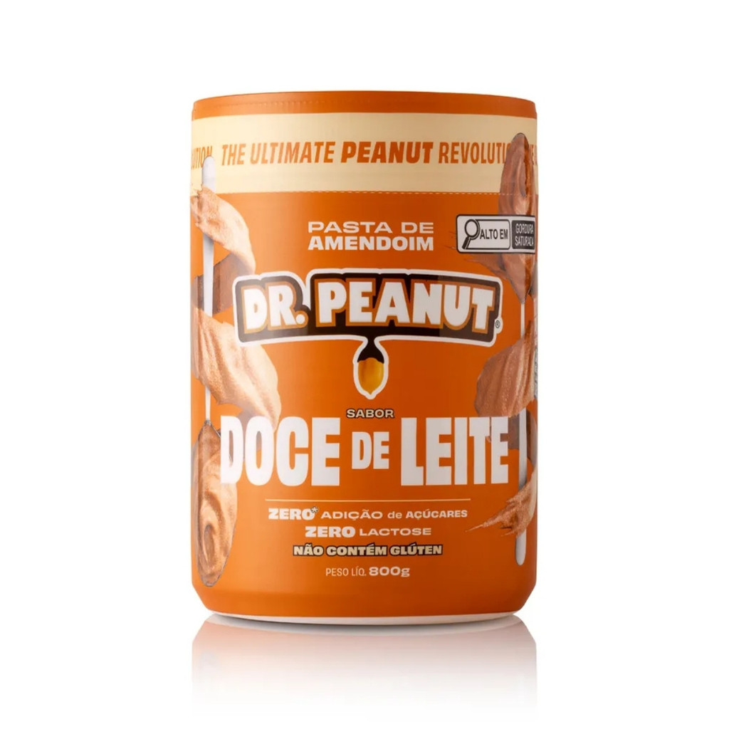 Pasta de Amendoim Sabor Doce de Leite Pote 800g Dr. Peanut