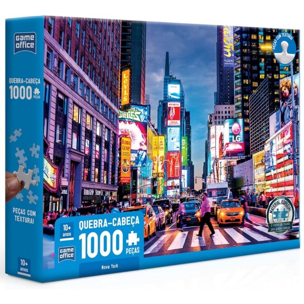 QUEBRA CABEÇA NOVA YORK 1000 PEÇAS TOYSTER TIMES SQUARE PUZZLE PONTOS TURÍSTICOS EUA NEW IORQUE USA em Oferta na Shopee