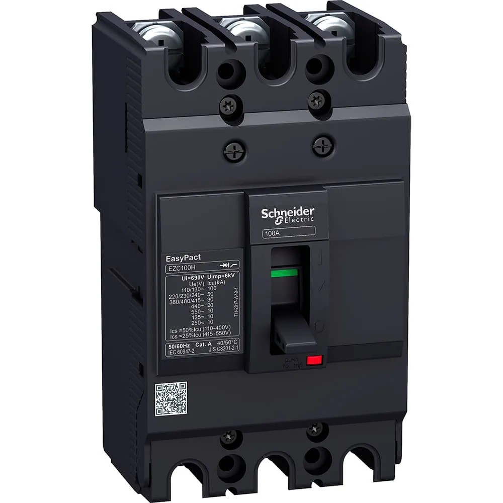Disjuntor Caixa Moldada Tripolar 240V 15A 25KA EZC100N3015 Schneider