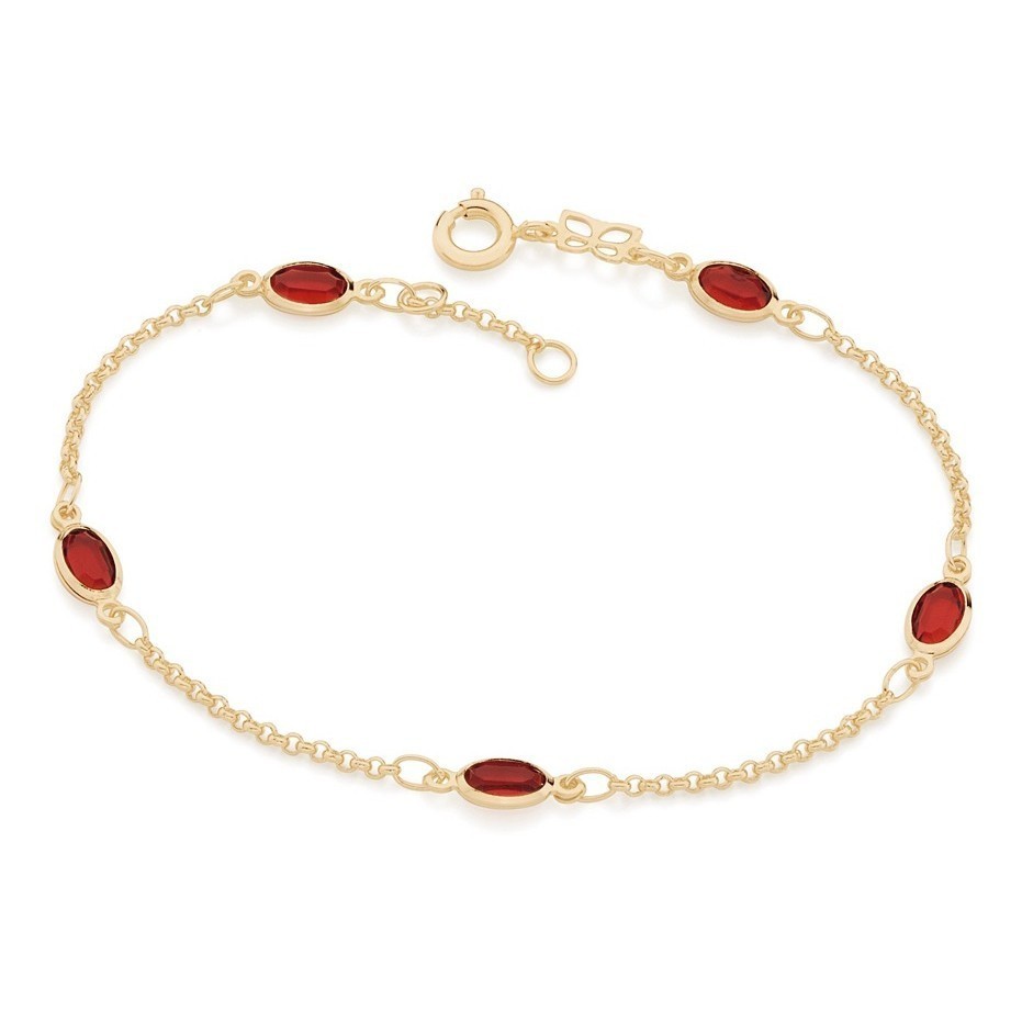 Pulseira Com Cristais Ovais 18/19 Cm Rommanel 551614 em Oferta na Shopee