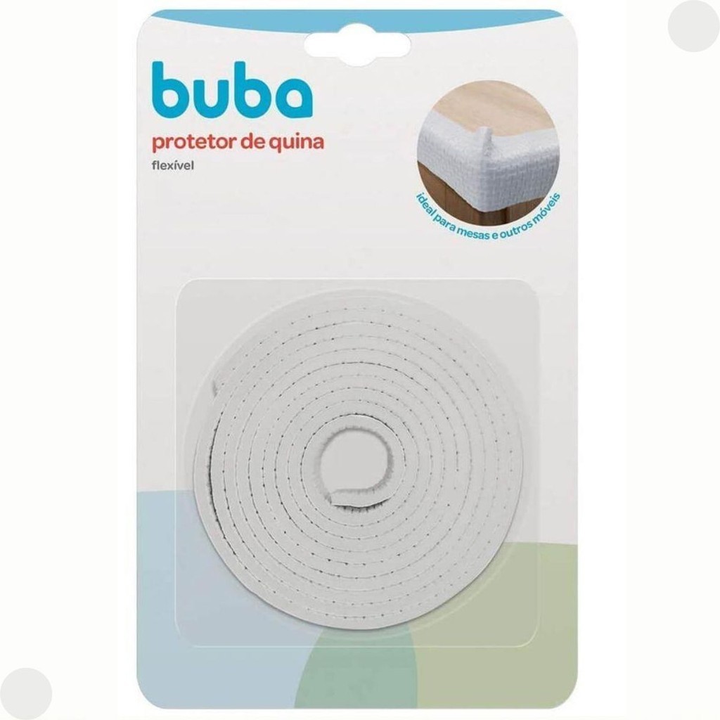 Protetor de Quina e Borda Branco Flexível 08331 - Buba em Oferta na Shopee