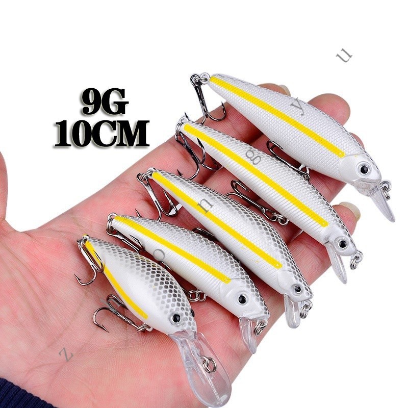 Isca Artificial 9cm /10g Minnow Popa Isca Dura de Plástico Biônica Isca Artificial Submersa Lápis Suprimentos de Pesca