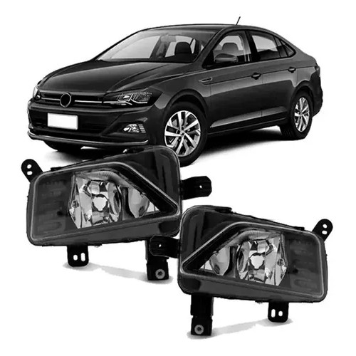Farol De Milha Auxiliar Polo Virtus 2018 A 2022 Preto S/ Led