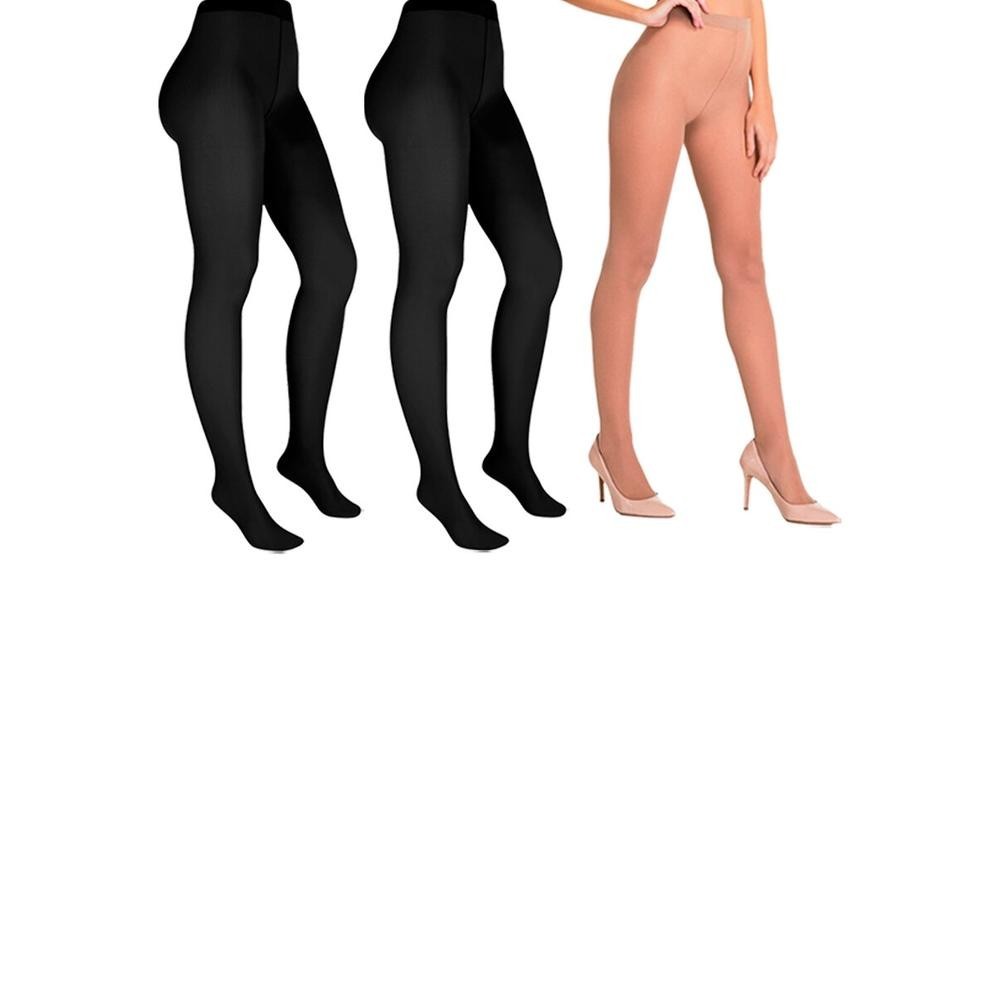 Kit com 3 Meias Calças Fio 20 Europeu Trifil 6308 G Colorido em Oferta na Shopee