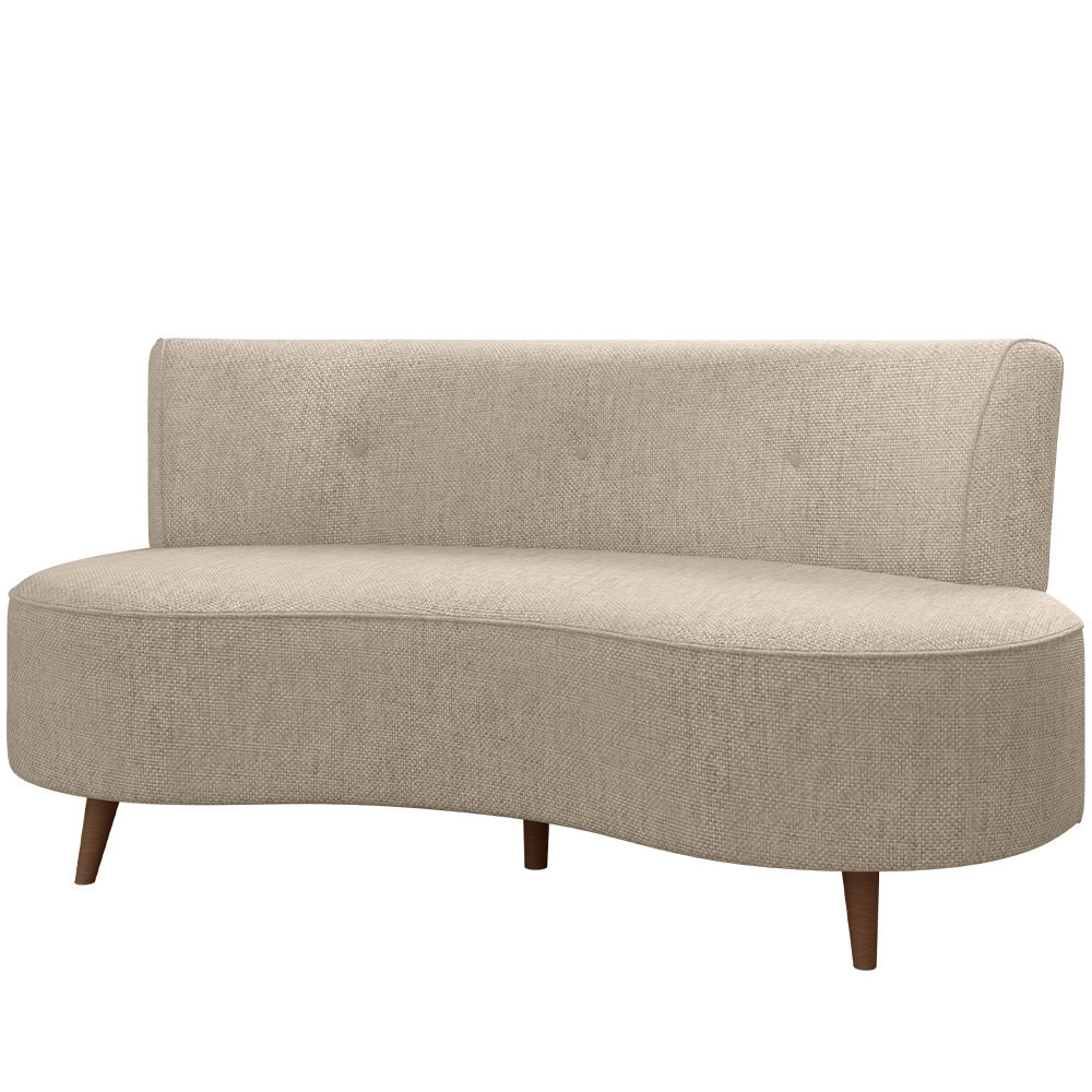 Sofá Chaise Living 2 Lugares 135cm para Sala Istambul K01 Linho Bege - Lyam Decor - Home & Living