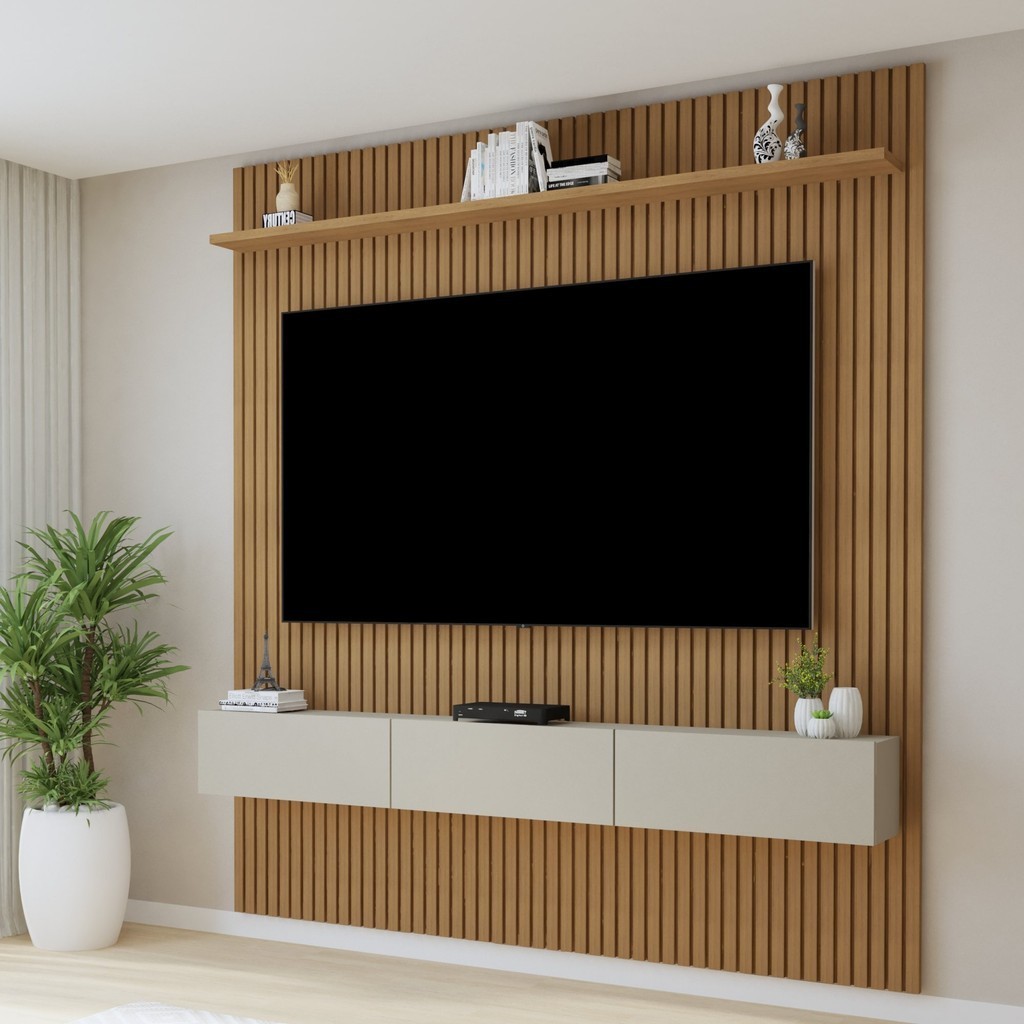 Painel para TV até 70 Polegadas Frisado Curitiba 179 - Home & Living