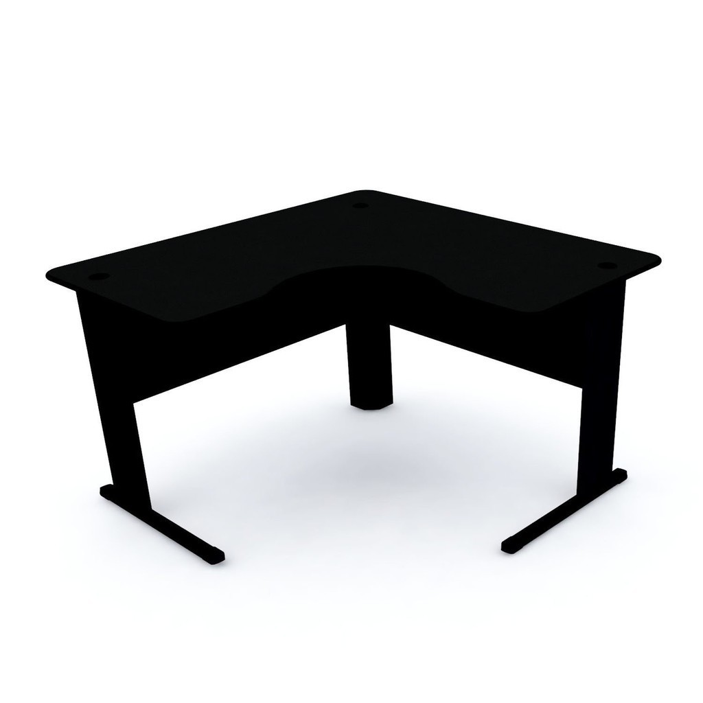 Mesa para Escritório em L Estação de Trabalho 1200 Maxxi Preto - Home & Living