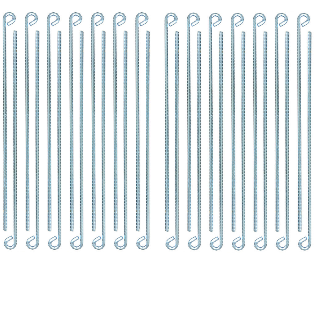 Estaca Para Barraca Aço Galvanizado 30 cm Kit 24 Unidades CA-50 4,2 mm