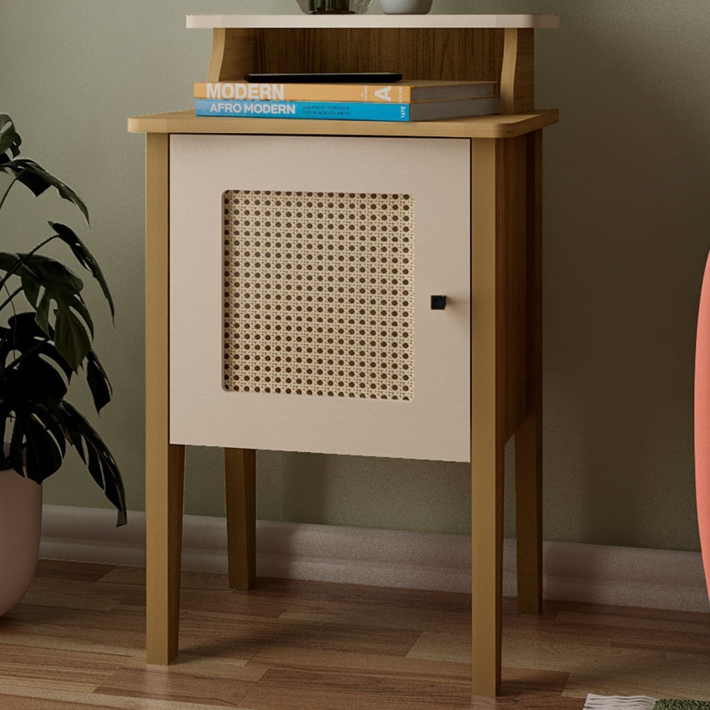 Mesa de Canto Charlotte 1 Porta 100% Mdf em Oferta na Shopee