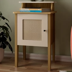 Mesa de Canto Charlotte 1 Porta 100% Mdf