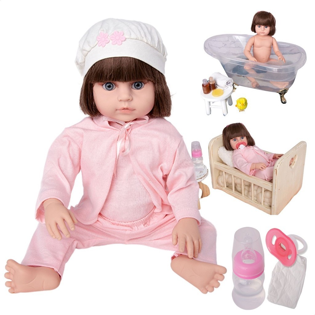 Boneca Infantil Bebê Reborn Realista Menina com Acessórios em Oferta na Shopee