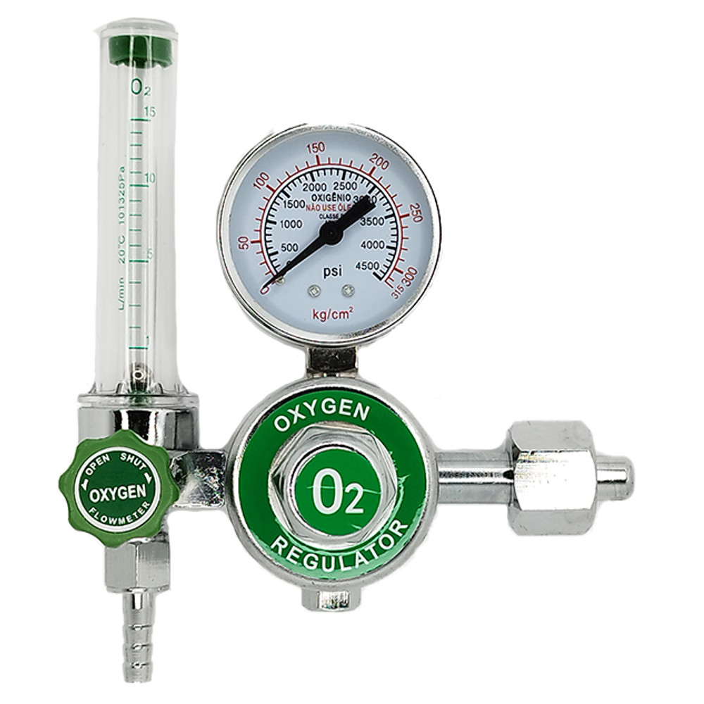 Manômetro Regulador De Pressão Gás Oxigênio (O2) com Fluxômetro