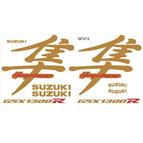 Adesivo Dourado Para Moto Suzuki Hayabusa Ouro Sem Resina