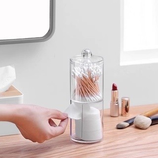 Porta Algodão em Disco, Acrílico Store, Transparente em Oferta na Shopee