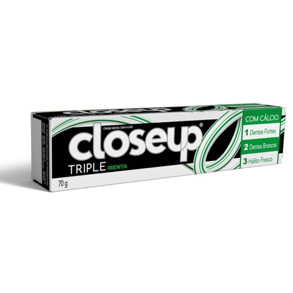 Closeup Creme Dental Triple Sabor Menta Verde Com 70G