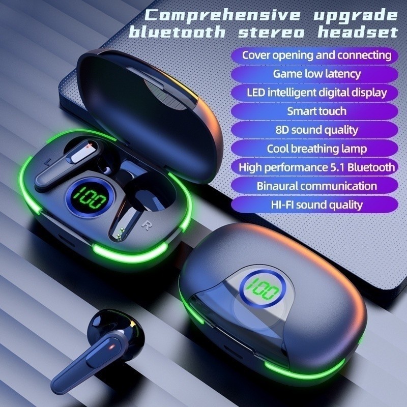 Air Pro 60 Pro 80 Fone De Ouvido Bluetooth Air Pro 80 Sport Game Display LED Redução De Ruído Com Microfone Sem Fio