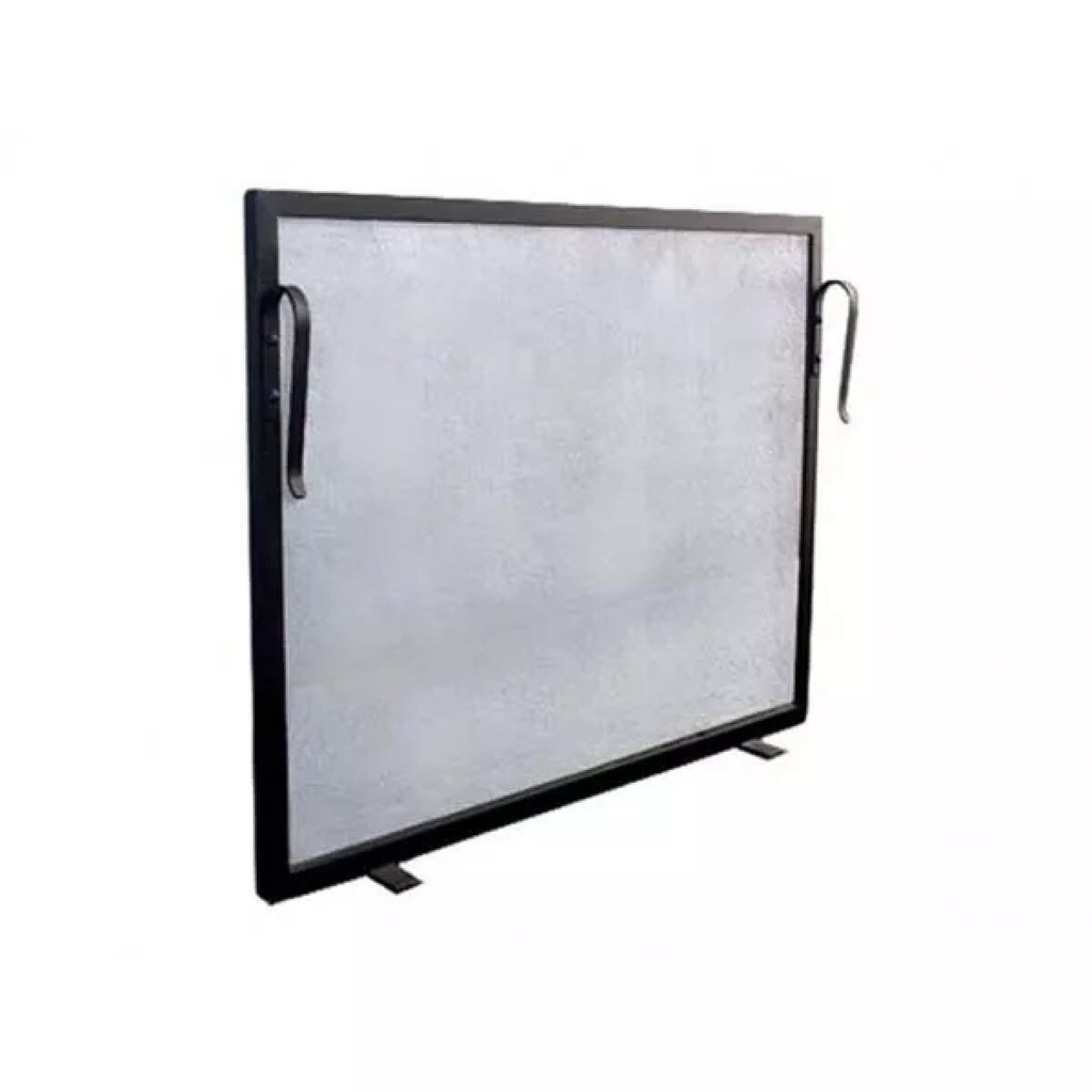 Tela Para Protecao Lareira - Grade Frontal Para Lareira 80X50 Ferro Preto