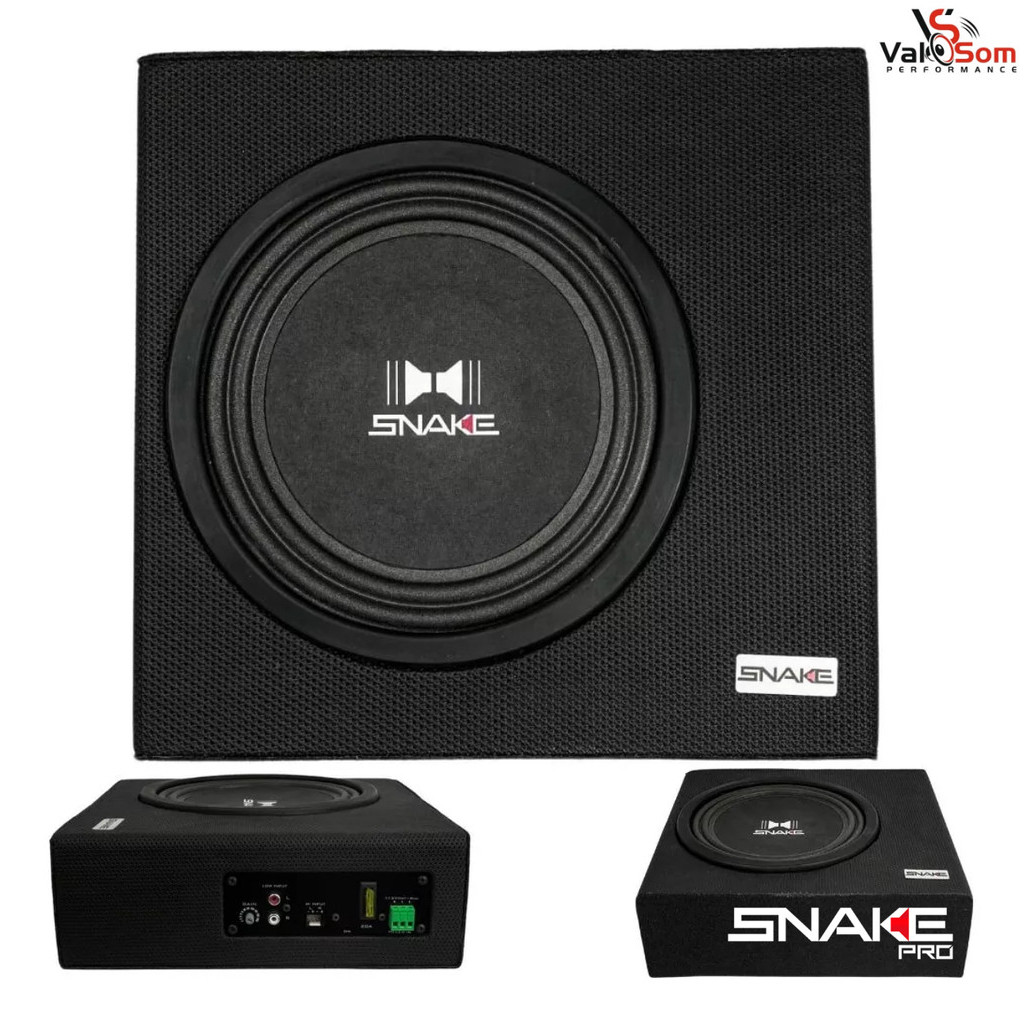 Caixa Amplificada Snake Sub Slim 8 Polegadas 200W 2 OHMS