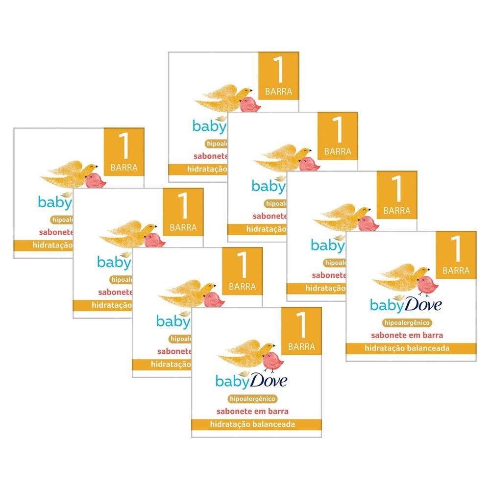 Kit 8 Sabonetes em Barra Baby Dove Hidratação Balanceada 75g em Oferta na Shopee