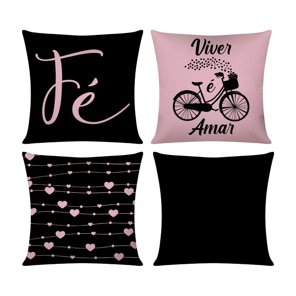 Kit De 4 Capas De Almofada 42cm x 42cm Modern Print Varias Estampas
