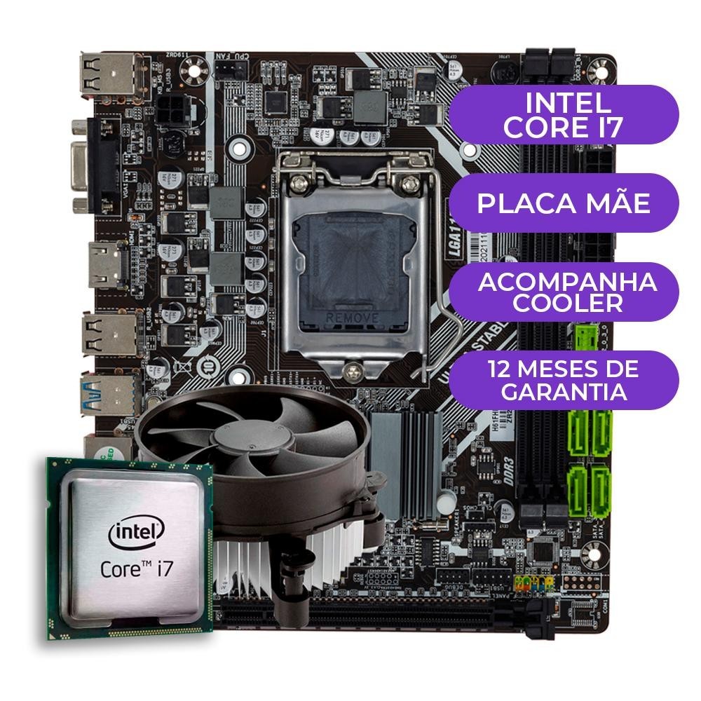 Kit Upgrade, Processador Intel core i7 + Placa mãe 1155