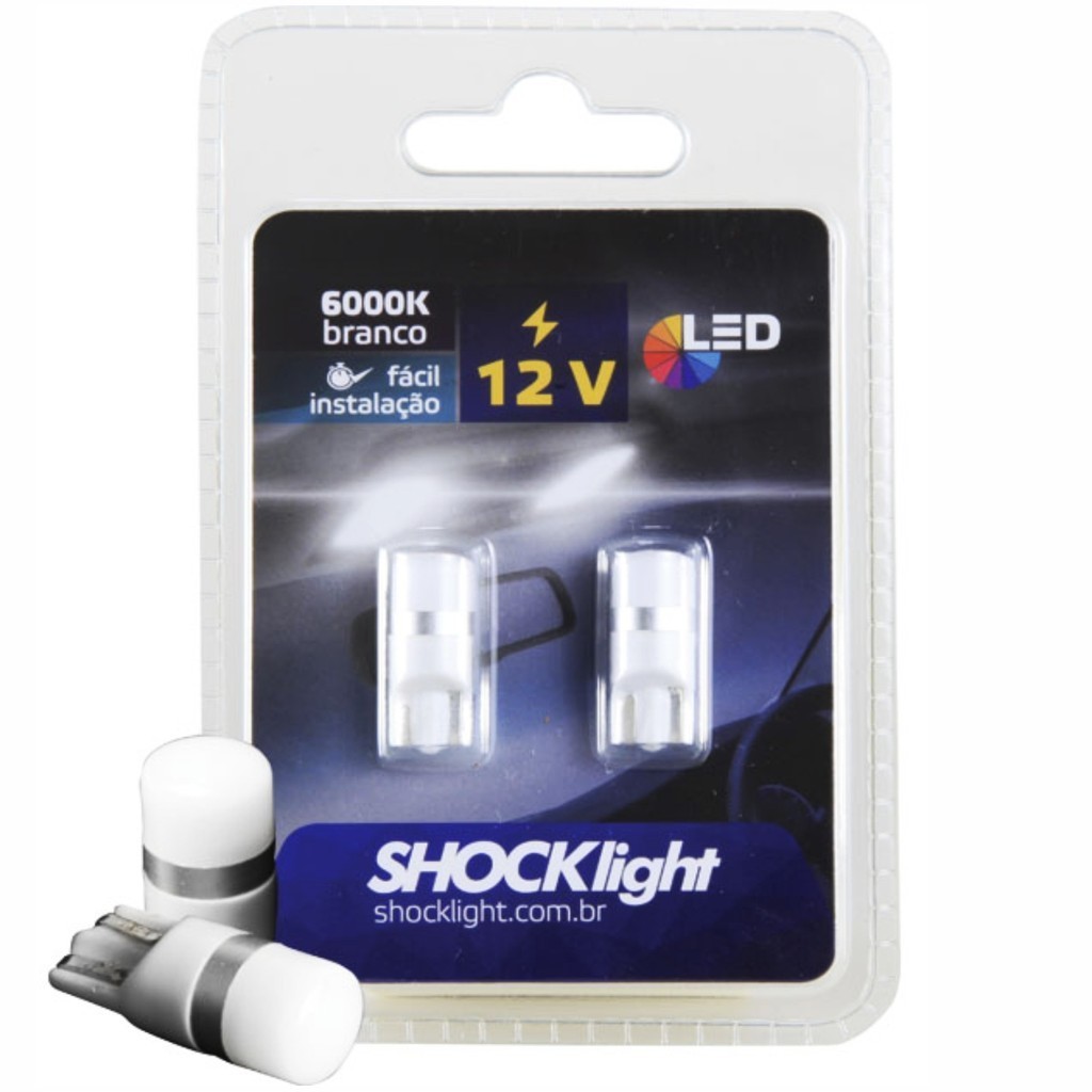 Par Lâmpada Led T10 Pingão Retrofit Shocklight - SLL-1210 em Oferta na Shopee