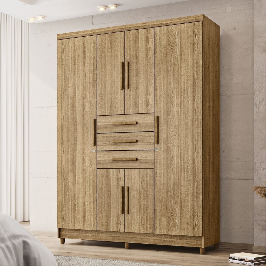 Guarda-roupa Casal 6 Portas e 3 Gavetas Imperial Nature