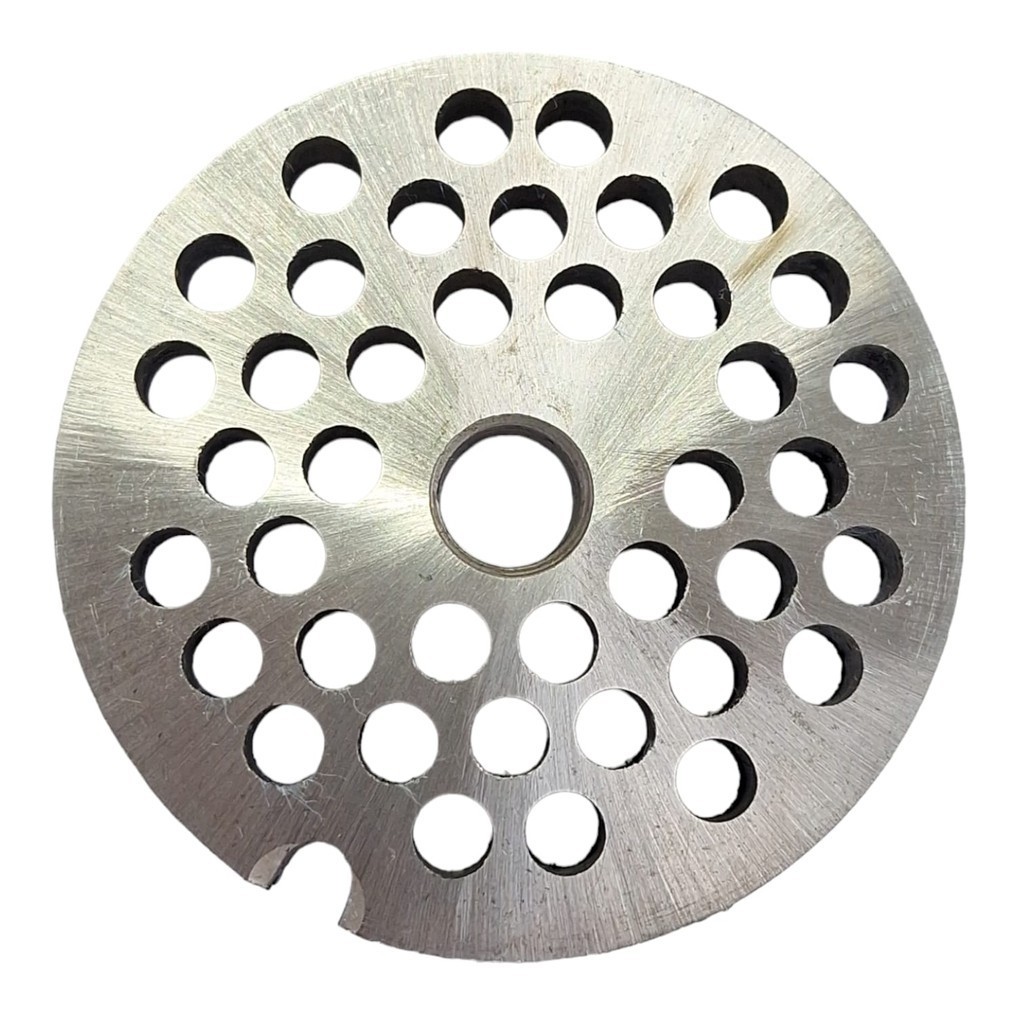 DISCO DE MOEDOR DE CARNE BOCA 10 COM FURO 6MM 10/06 AÇO CARBONO REDE PARA MOEDOR DE CARNE