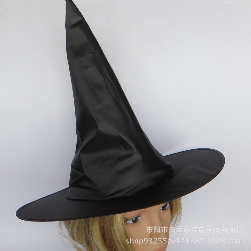 Kit 5/10 Chapéu De Bruxa De Renda Preto Dobravel Festa Decoração Fantasia