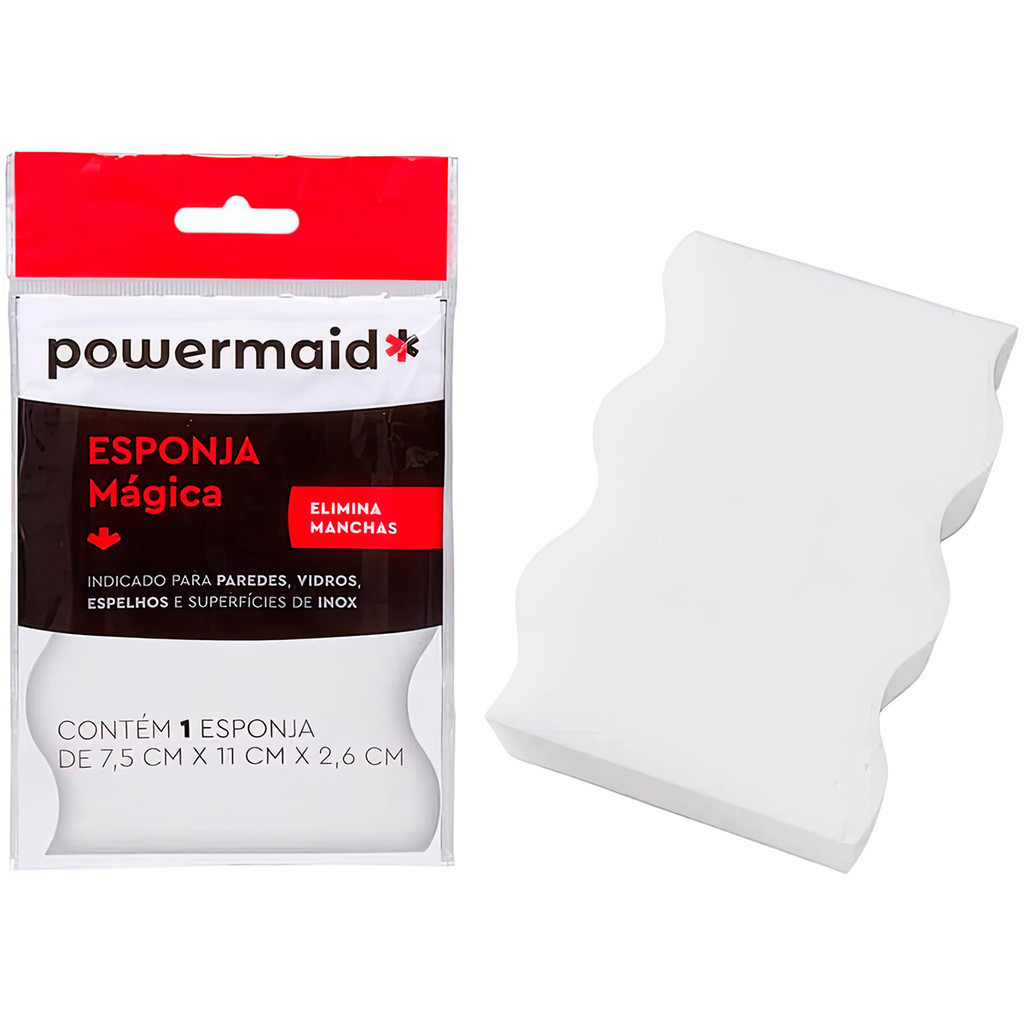 Esponja Mágica de Limpeza Não Risca Lava E Remove Manchas