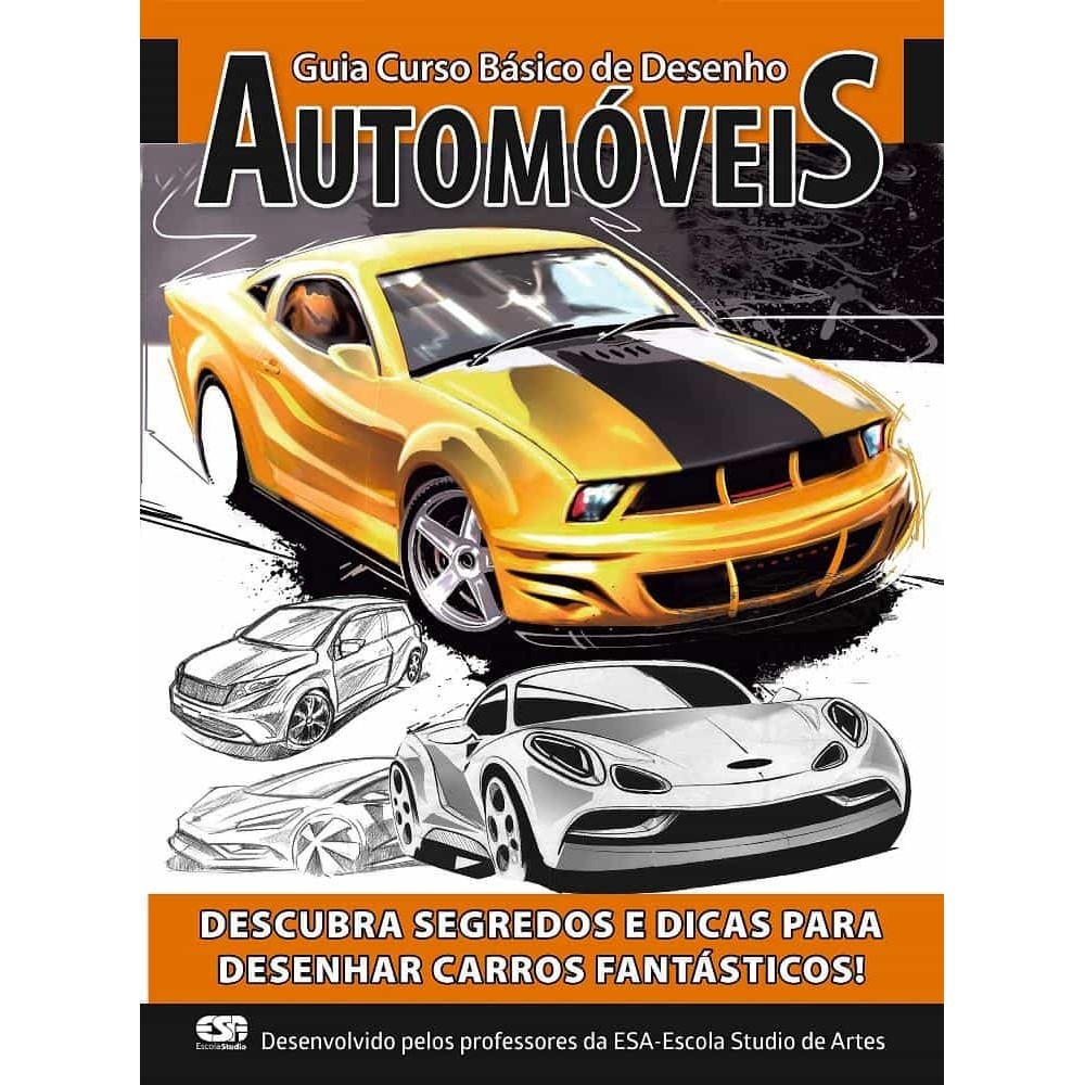 Revista Guia Curso Básico de Desenhos Automóveis