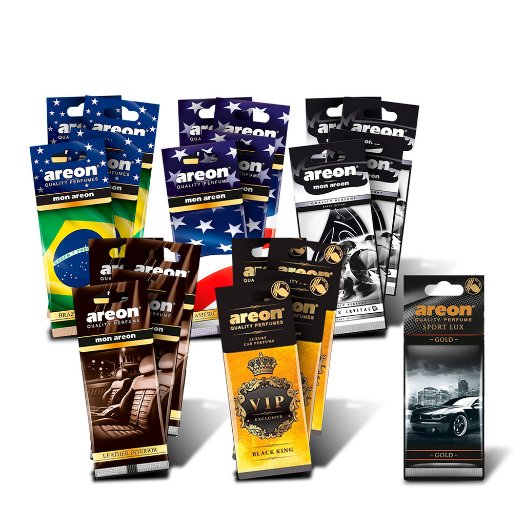 KIT 20 UN AROMATIZANTE AUTOMOTIVO AREON ATACADO + BRINDE em Oferta na Shopee