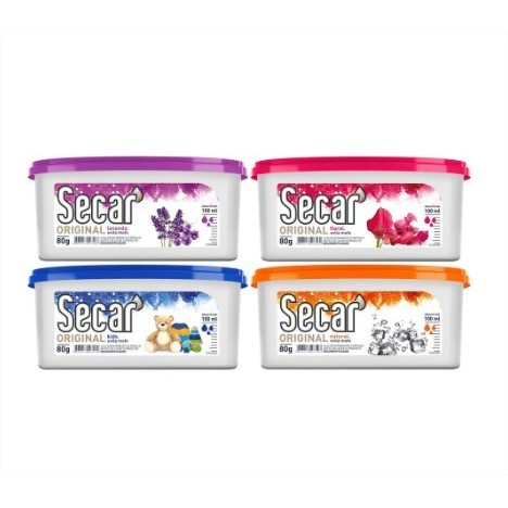 Anti Mofo Secar 80g - Desumidificador Original Floral, Guarda Roupas, Armários, Gavetas