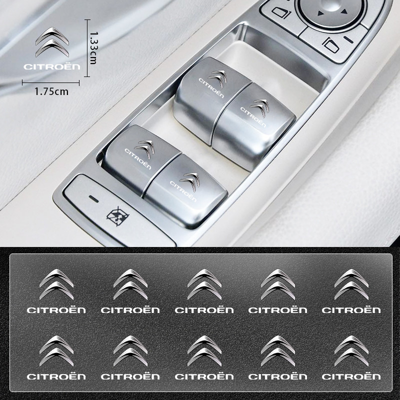 5/10 Pçs Botão De Elevação Da Janela Do Carro Adesivo Decalque Volante Estilo Para Citroen DS3 DS4 DS5 DS5 DS 5LS DS6 DS