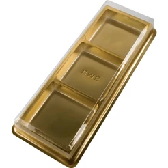 40 CAIXA PARA TRIO DE PÃO DE MEL - DOURADO BWB 14330 BWB EMBALAGEM (CHOCO)